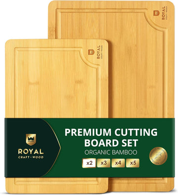OYAL CRAFT WOOD Wooden Cutting Boards for Kitchen Meal Prep & Serving